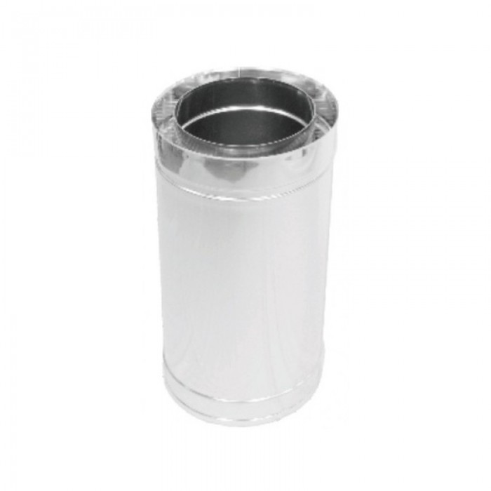 Труба дымоходная нерж/оцинк Версия Люкс L-1 м D-600/660 толщ. 1 мм